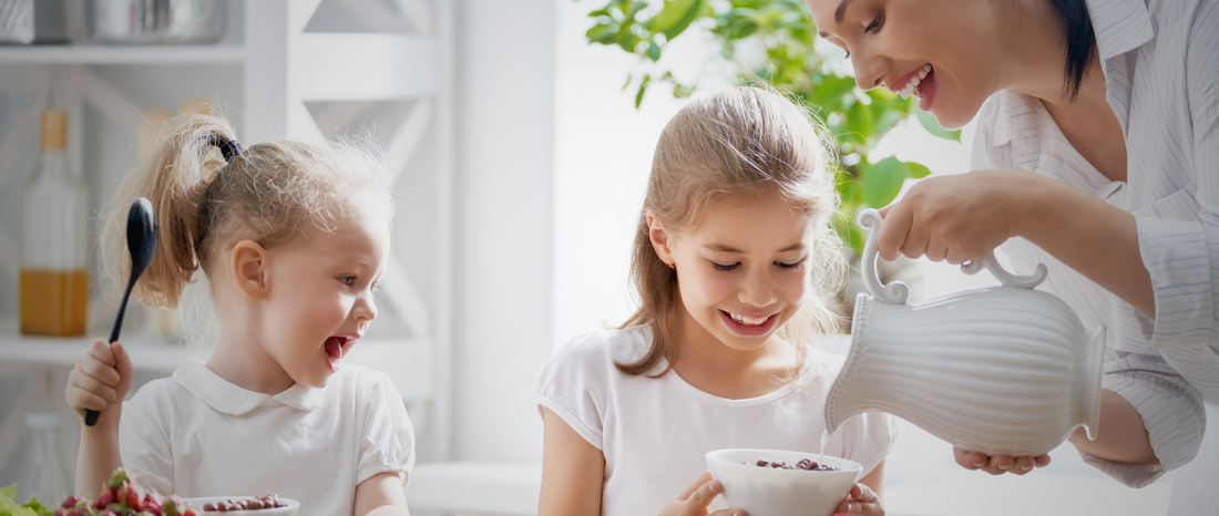 Child in a good mood after sleeping soundly in dark, quiet bedroom Parent reading bedtime story to support healthy sleep routine Infographic showing how poor sleep affects kids’ mood and learning