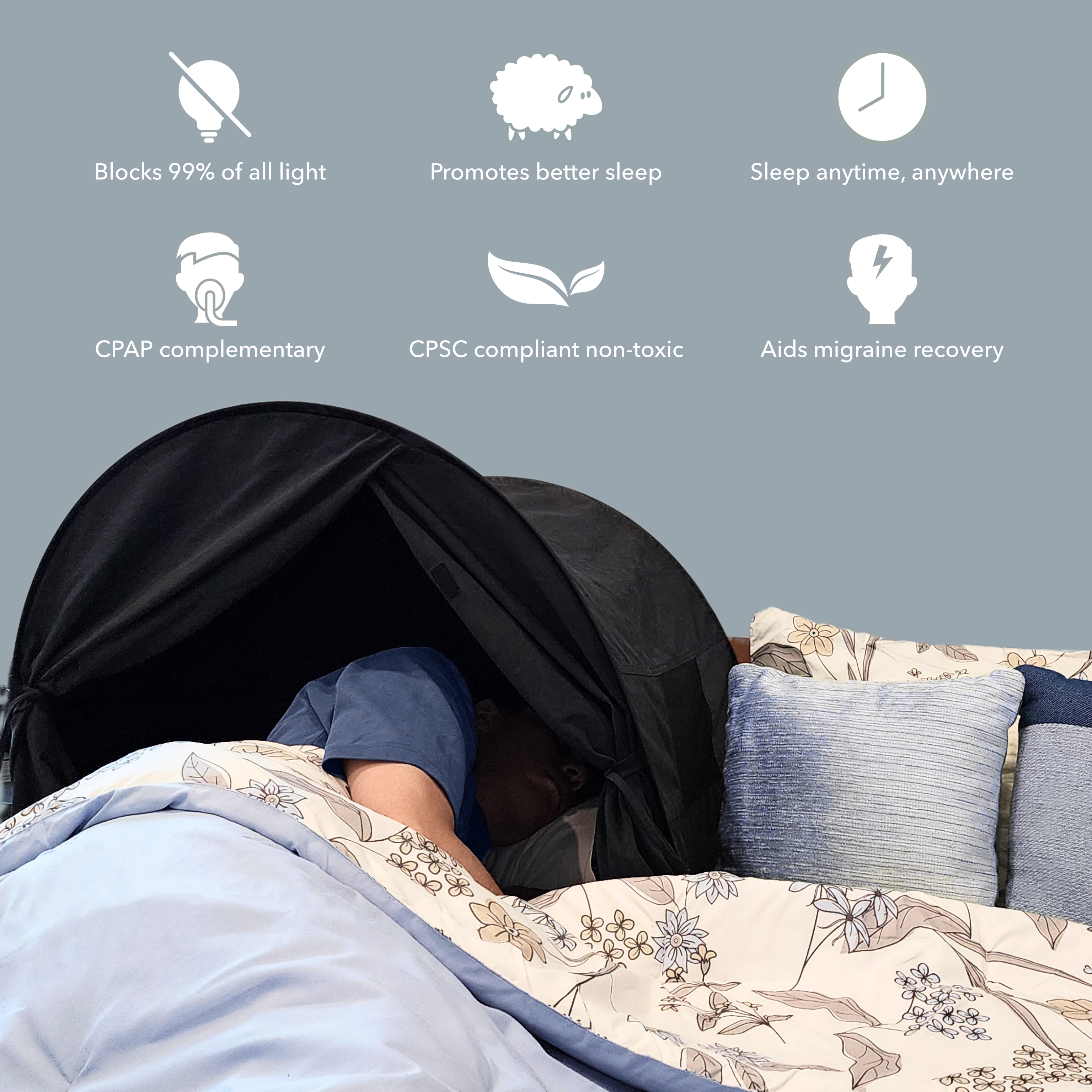 sleepページ zDen 2-Pack – Light-Blocking Sleep Dens for Kids & Adults – zDen LLC