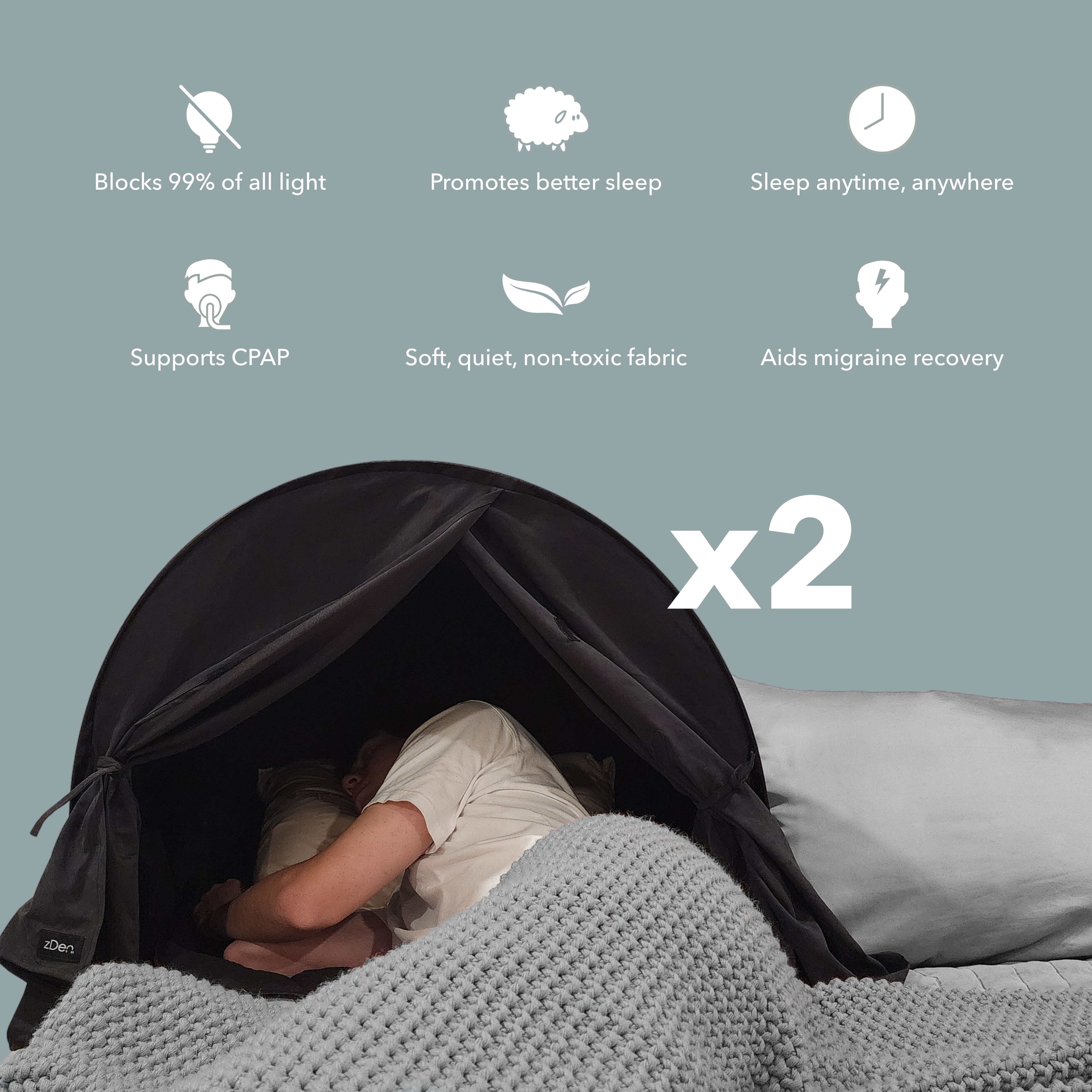 zDen Sleep Zone 2-Pack | Two Dark Sleep Zones – zDen LLC